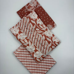 Morden Super Rust Floral Printed Cotton Kurta Set with Striped Pants & Dupatta