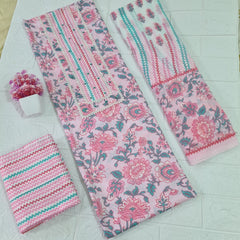 Modern Super Cotton Printed Unstiched Dress Material With Cotton Dupatta