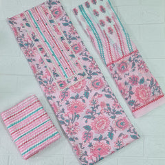 Modern Super Cotton Printed Unstiched Dress Material With Cotton Dupatta
