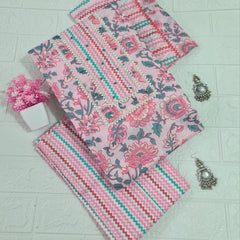 Modern Super Cotton Printed Unstiched Dress Material With Cotton Dupatta
