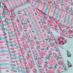 Modern Super Cotton Printed Unstiched Dress Material With Cotton Dupatta