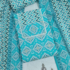 Modern Super Cotton Printed Unstiched Dress Material With Cotton Dupatta