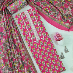 Modern Super Cotton Printed Unstiched Dress Material With Cotton Dupatta