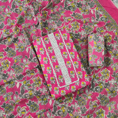 Modern Super Cotton Printed Unstiched Dress Material With Cotton Dupatta