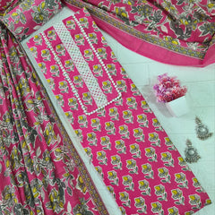 Modern Super Cotton Printed Unstiched Dress Material With Cotton Dupatta