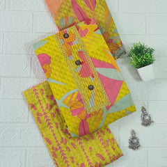 Modern Super Cotton Printed Unstiched Dress Material With Cotton Dupatta