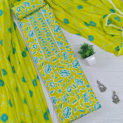Modern Super Cotton Printed Unstiched Dress Material With Cotton Dupatta