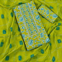 Modern Super Cotton Printed Unstiched Dress Material With Cotton Dupatta