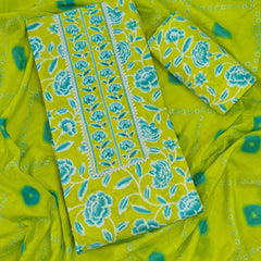 Modern Super Cotton Printed Unstiched Dress Material With Cotton Dupatta