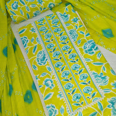 Modern Super Cotton Printed Unstiched Dress Material With Cotton Dupatta