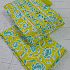 Modern Super Cotton Printed Unstiched Dress Material With Cotton Dupatta