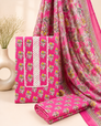 Modern Super Cotton Printed Unstiched Dress Material With Cotton Dupatta