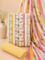 Modern Super Cotton Printed Unstiched Dress Material With Cotton Dupatta