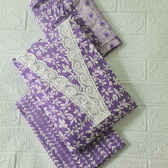 Modern Super Cotton Printed Unstiched Dress Material With Cotton Dupatta