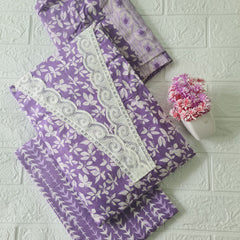 Modern Super Cotton Printed Unstiched Dress Material With Cotton Dupatta