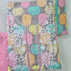 Modern Super Cotton Printed Unstiched Dress Material With Cotton Dupatta