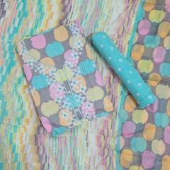 Modern Super Cotton Printed Unstiched Dress Material With Cotton Dupatta
