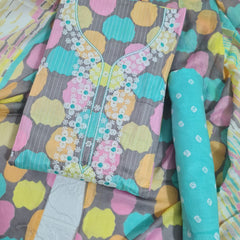 Modern Super Cotton Printed Unstiched Dress Material With Cotton Dupatta