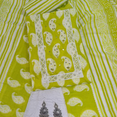 Modern Super Cotton Printed Unstiched Dress Material With Cotton Dupatta