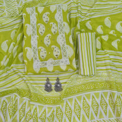 Modern Super Cotton Printed Unstiched Dress Material With Cotton Dupatta