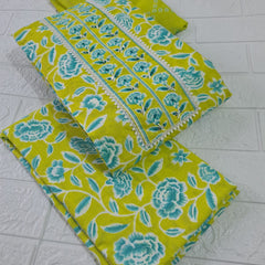 Modern Super Cotton Printed Unstiched Dress Material With Cotton Dupatta