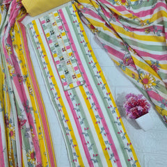 Modern Super Cotton Printed Unstiched Dress Material With Cotton Dupatta