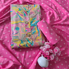 Modern Super Cotton Printed Unstiched Dress Material With Cotton Dupatta