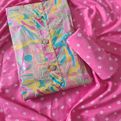 Modern Super Cotton Printed Unstiched Dress Material With Cotton Dupatta