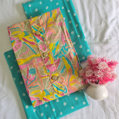 Modern Super Cotton Printed Unstiched Dress Material With Cotton Dupatta