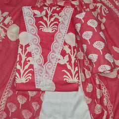 Modern Super Cotton Printed Unstiched Dress Material With Cotton Dupatta