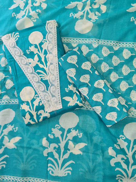 Modern Super Cotton Printed Unstiched Dress Material With Cotton Dupatta