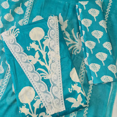 Modern Super Cotton Printed Unstiched Dress Material With Cotton Dupatta