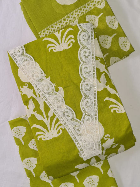 Modern Super Cotton Printed Unstiched Dress Material With Cotton Dupatta