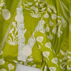 Modern Super Cotton Printed Unstiched Dress Material With Cotton Dupatta