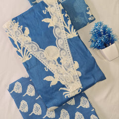 Modern Super Cotton Printed Unstiched Dress Material With Cotton Dupatta