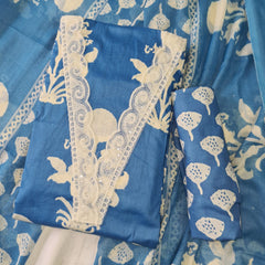 Modern Super Cotton Printed Unstiched Dress Material With Cotton Dupatta