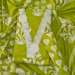 Modern Super Cotton Printed Unstiched Dress Material With Cotton Dupatta
