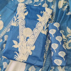 Modern Super Cotton Printed Unstiched Dress Material With Cotton Dupatta