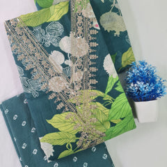 Modern Super Cotton Printed Unstiched Dress Material With Cotton Dupatta