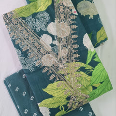 Modern Super Cotton Printed Unstiched Dress Material With Cotton Dupatta