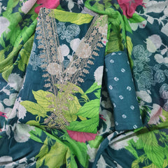 Modern Super Cotton Printed Unstiched Dress Material With Cotton Dupatta
