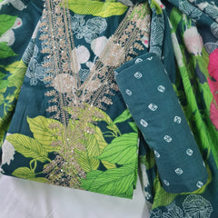 Modern Super Cotton Printed Unstiched Dress Material With Cotton Dupatta