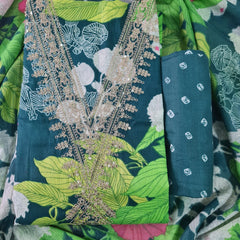 Modern Super Cotton Printed Unstiched Dress Material With Cotton Dupatta