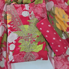Modern Super Cotton Printed Unstiched Dress Material With Cotton Dupatta