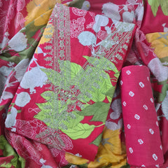 Modern Super Cotton Printed Unstiched Dress Material With Cotton Dupatta