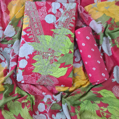 Modern Super Cotton Printed Unstiched Dress Material With Cotton Dupatta
