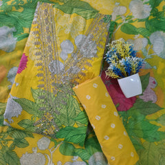 Modern Super Cotton Printed Unstiched Dress Material With Cotton Dupatta