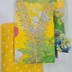 Modern Super Cotton Printed Unstiched Dress Material With Cotton Dupatta