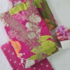 Modern Super Cotton Printed Unstiched Dress Material With Cotton Dupatta