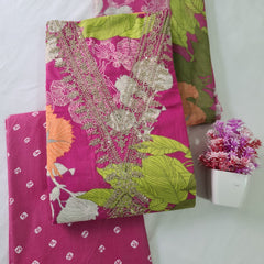 Modern Super Cotton Printed Unstiched Dress Material With Cotton Dupatta